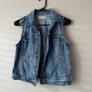 Madewell Sleeveless Denim Jean Vest – Size Small